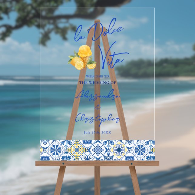 La Dolce Vita Italian Destination Wedding Acrylschild (Von Creator hochgeladen)