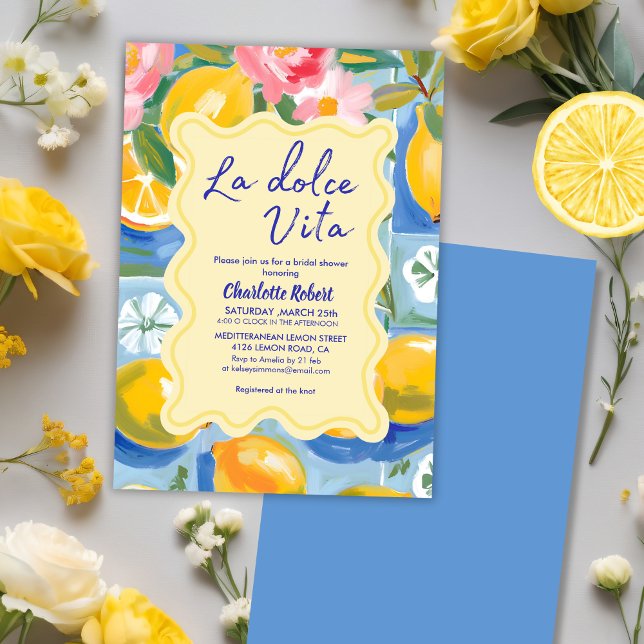 La dolce vita Italian Lemon Brautparty Einladung (Von Creator hochgeladen)