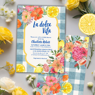 La dolce vita Italian Lemon Summer Brautparty Einladung