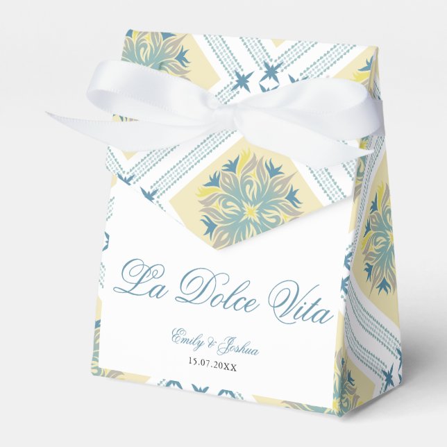La Dolce Vita Italian Lemon Wedding Geschenkschachtel (Vorderseite)