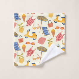 La dolce Vita Italian summer beach Pattern  Badhandtuch Set