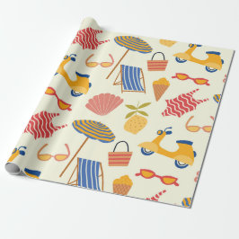 La dolce Vita Italian summer beach Pattern  Geschenkpapier