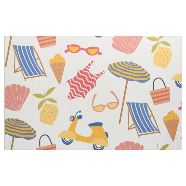 La dolce Vita Italian summer beach Pattern Stoff (Fat Quarter (45,7 x 55,9 cm))