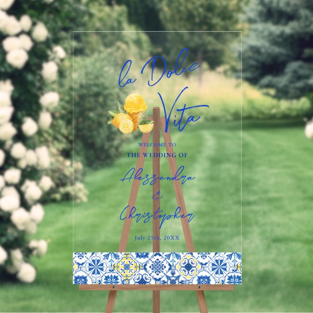 La Dolce Vita Italian Summer Destination Wedding Acrylschild (Von Creator hochgeladen)