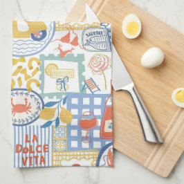 La Dolce Vita Italian Summer Lemon Mediterranean Geschirrtuch