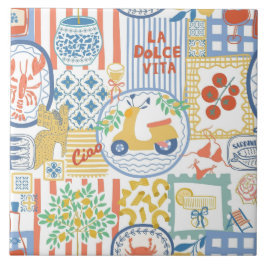 La Dolce Vita Italian Summer Lemons Mediterranean Fliese