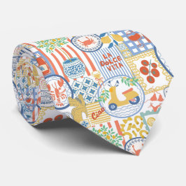 La Dolce Vita Italian Summer Lemons Mediterranean Krawatte