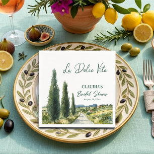 La Dolce Vita Italianische Hochzeitsfeier Serviette
