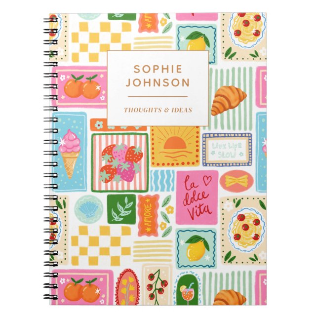 La Dolce Vita Italienisch Französisch Personalisie Notizblock (Vorderseite)