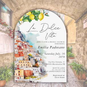 La Dolce Vita Italienische Amalfi-Junggesellinnena Einladung