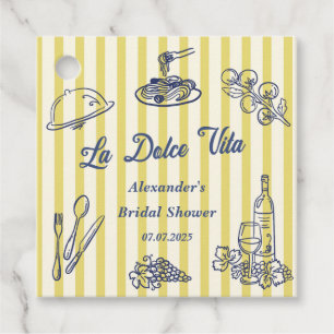 La Dolce Vita Italienische Hochzeitsdusche Party Geschenkanhänger