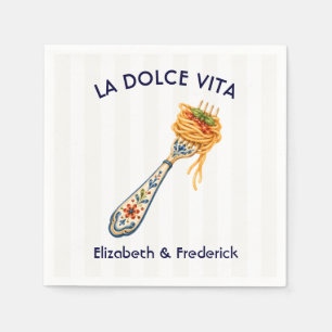 La Dolce Vita Italienische Pasta Amalfi-Küste Hoch Serviette
