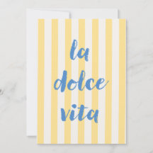 La Dolce Vita Italienischer Gruß Einladungskarte