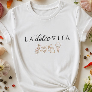 La Dolce Vita Italienischer Sommerküstenreisestil T-Shirt