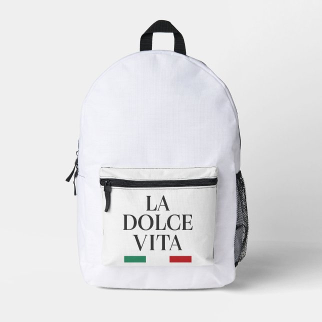 La Dolce Vita italienischer Style Rucksack (Vorderseite)