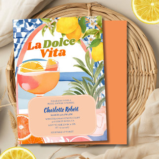 La dolce vita Italienischer Zitronen-Sommer-Jungge Einladung