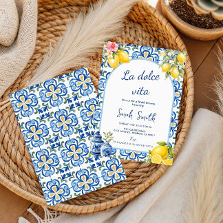 La Dolce Vita Italienisches Abendessen Lemon Party Einladung