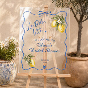 La Dolce Vita Klare Acryl-Brautparty-Willkommensta Acrylschild
