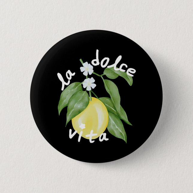 La Dolce Vita La Dolce Bride Italien Lemon Matchin Button (Vorderseite)