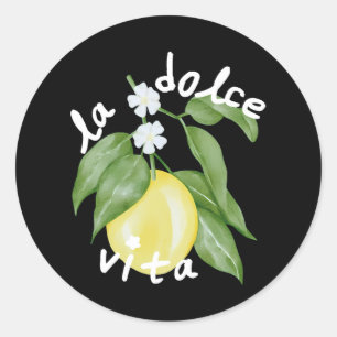 La Dolce Vita La Dolce Bride Italien Lemon Matchin Runder Aufkleber