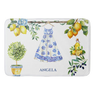 La Dolce Vita Lemon Blue Italien Badematte