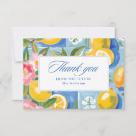 La dolce vita lemon Brautparty Dankeskarte