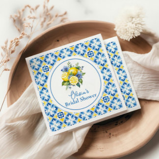 La Dolce Vita Lemon Brautparty Serviette
