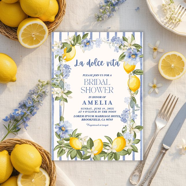 La Dolce Vita Lemon Citrus Italian summer Wedding Einladung (Von Creator hochgeladen)