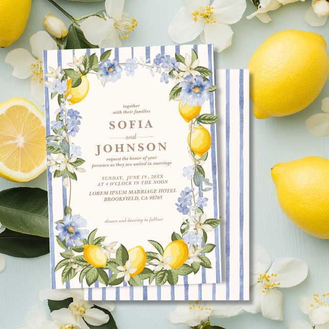 La Dolce Vita Lemon Citrus Italian summer Wedding Einladung (Von Creator hochgeladen)