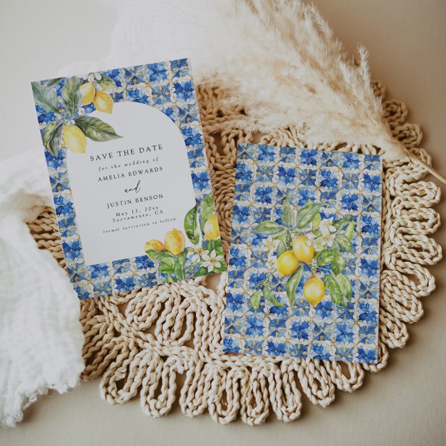 La Dolce Vita Lemon Citrus Save the Date Einladung (Von Creator hochgeladen)