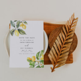 La Dolce Vita Lemon Citrus Save the Date Einladung