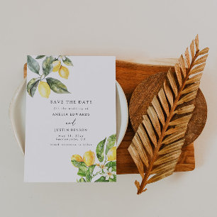 La Dolce Vita Lemon Citrus Save the Date Einladung