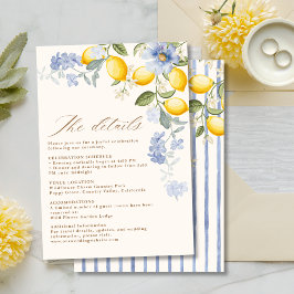 La Dolce Vita Lemon Citrus wedding details Begleitkarte