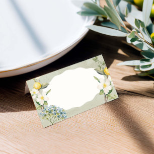 La Dolce Vita Lemon Floral geflochtene Platzkarte
