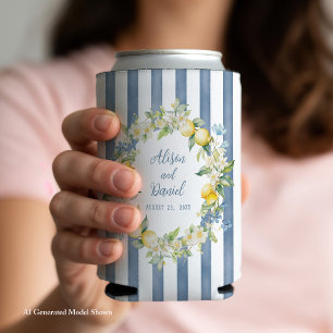 La Dolce Vita Lemon Floral Wedding Can Cooler Dosenkühler