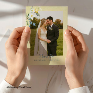 La Dolce Vita Lemon Floral Wedding Danke Ihre Kart
