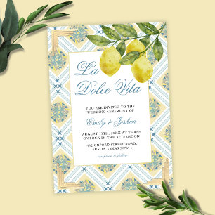 La Dolce Vita Lemon Italienische Hochzeit Einladung