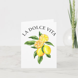 La Dolce Vita Lemon Italienischer Sommer Limoncell Karte
