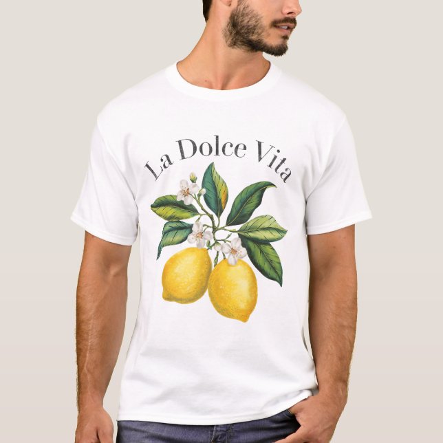La Dolce Vita Lemon Italienischer Sommer Limoncell T-Shirt (Vorderseite)