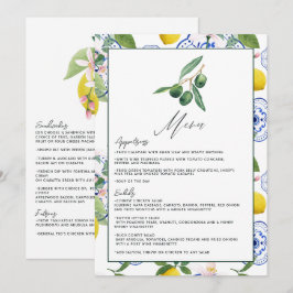 La Dolce Vita Lemon & Olive Mediterrane Hochzeit Menükarte