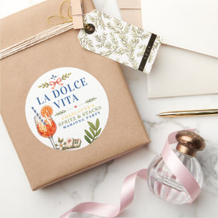La Dolce Vita Mahjong Spritz & Stacks Runder Aufkleber
