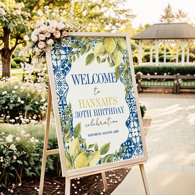 La Dolce Vita Meditera Italienischer Lemon Geburts Poster (Von Creator hochgeladen)