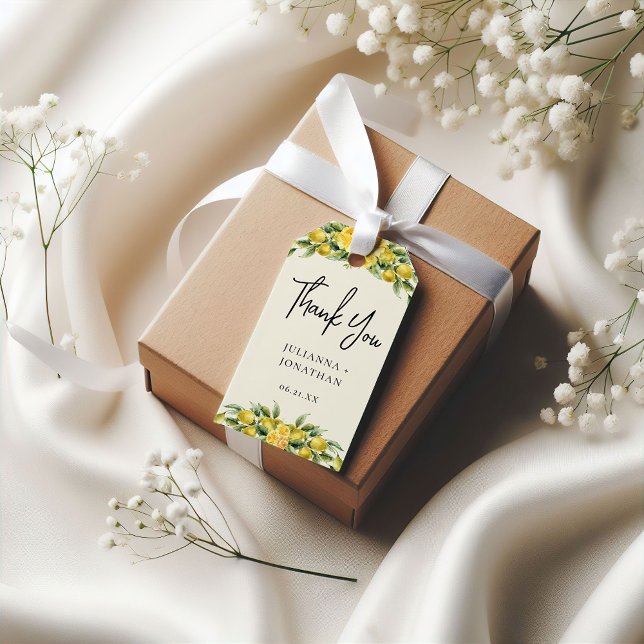 La Dolce Vita - Mediterrane Lemon Wedding Geschenkanhänger (Von Creator hochgeladen)