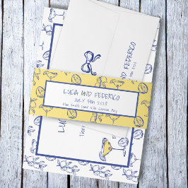 La Dolce Vita Mediterrane Zitronen Einladungsbanderole