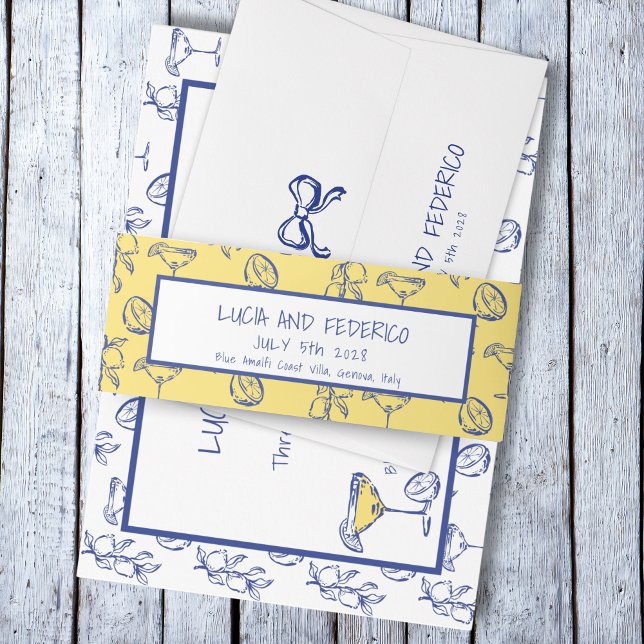 La Dolce Vita Mediterrane Zitronen Einladungsbanderole (Von Creator hochgeladen)