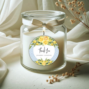 La Dolce Vita - Mediterrane Zitronen-Hochzeit Runder Aufkleber