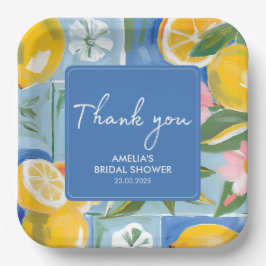 La dolce vita mediterranes sommerliches Brautparty Pappteller