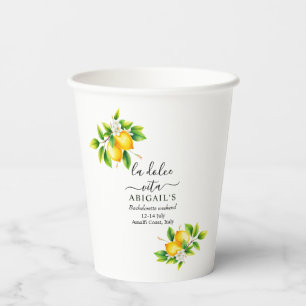 La Dolce Vita Mittelmeer Bacheloretto Pappbecher