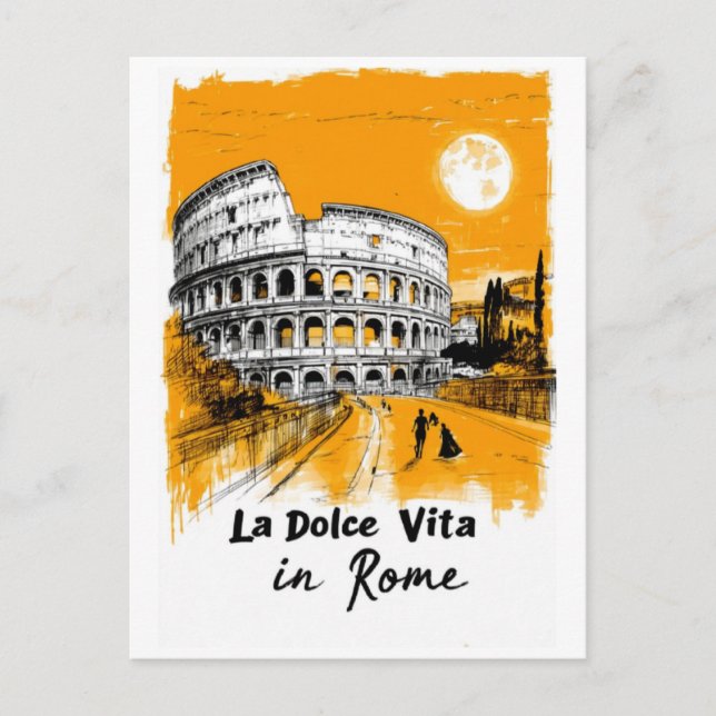 La Dolce Vita - Poster Art Postkarte (Vorderseite)