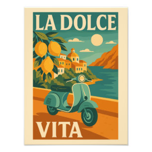 La Dolce Vita – Retro Italien Küsten Reise Fotodruck